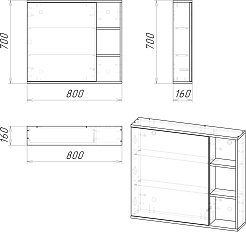 Grossman Мебель для ванной Форта 80 подвесная дуб галифакс темный – фотография-13